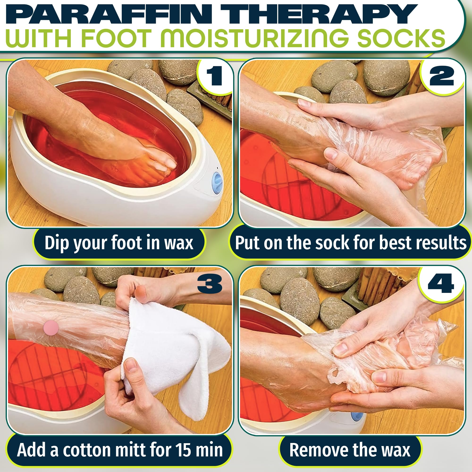 KETAR paraffin foot care setup pairs with covers for enhanced hydration.
