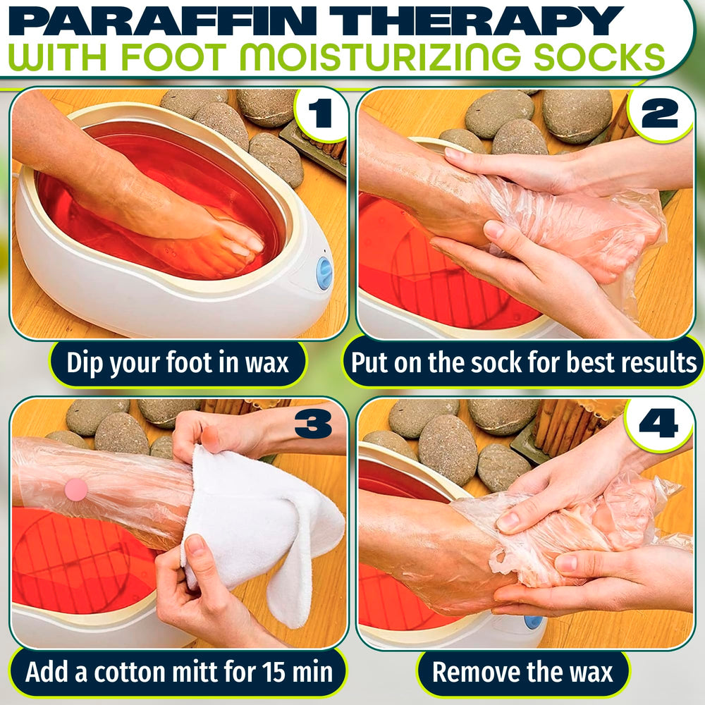KETAR paraffin foot care setup pairs with covers for enhanced hydration.