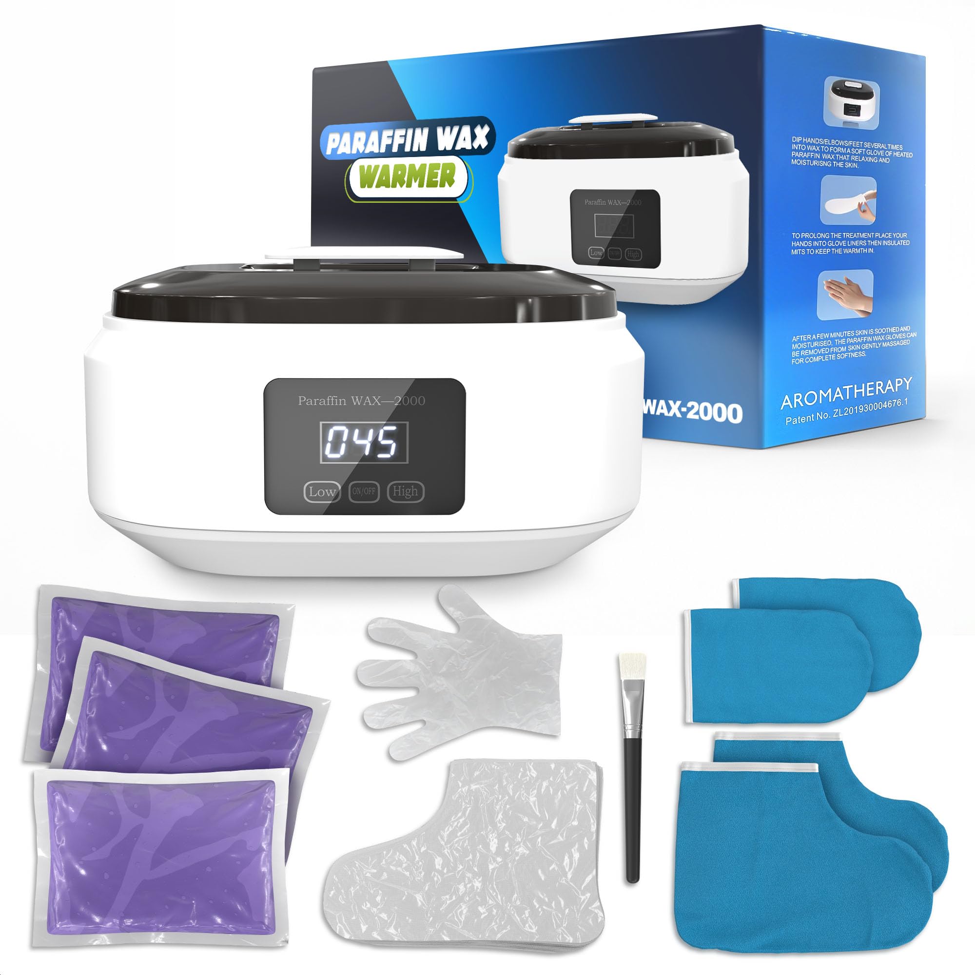 KETAR paraffin wax machine full set with 3400ml capacity for home spa sessions.