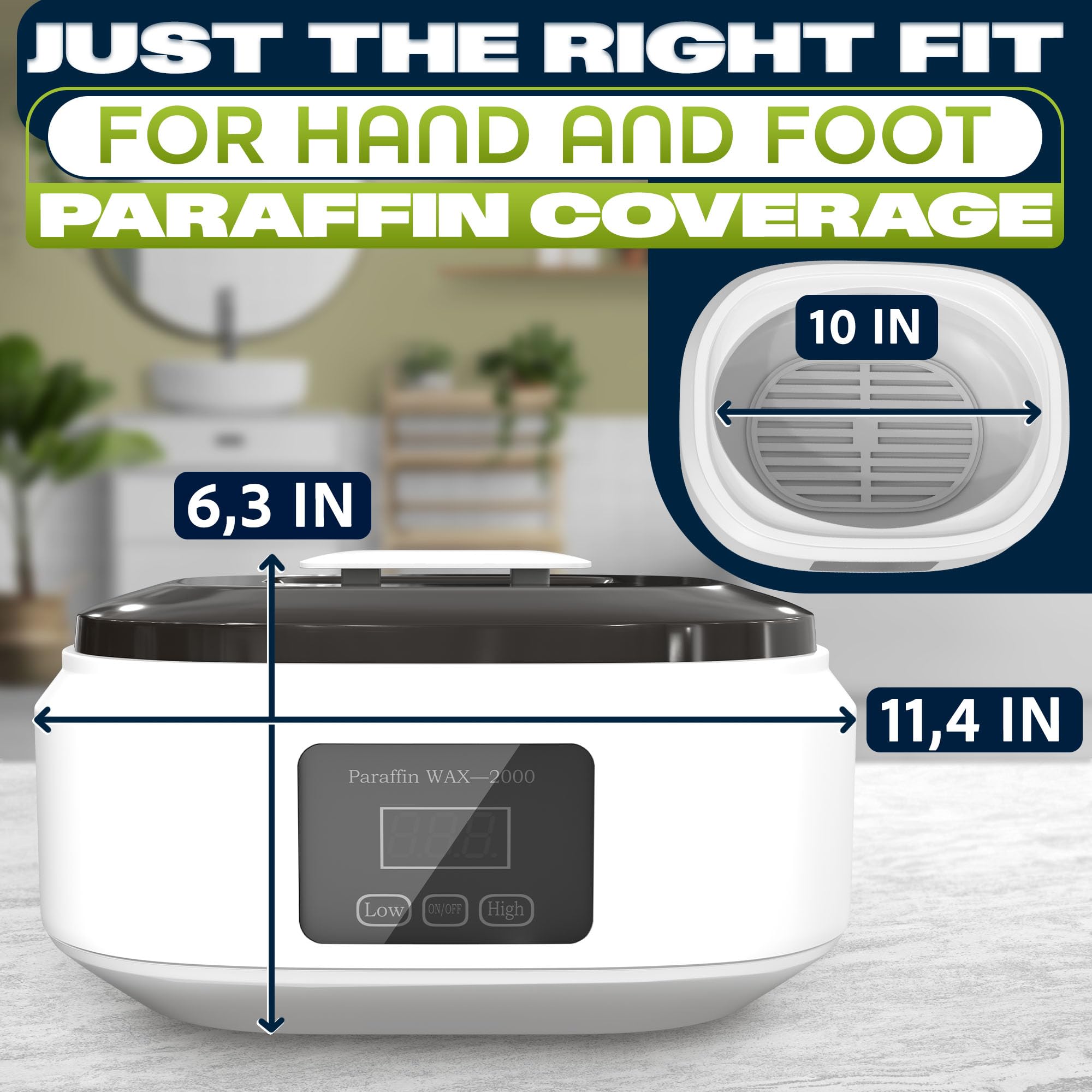 KETAR paraffin wax machine handles hands, elbows, and feet for at‑home care.