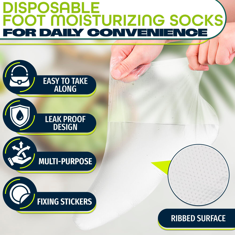 KETAR foot covers with 200 stickers enable snug closure after use.