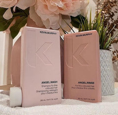 Kevin Murphy Angel Rinse conditioner swatch emphasizing silky, manageable hair.