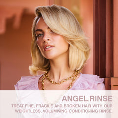KEVIN.MURPHY ANGEL.RINSE product application shows lightweight nourishment for coloured hair.