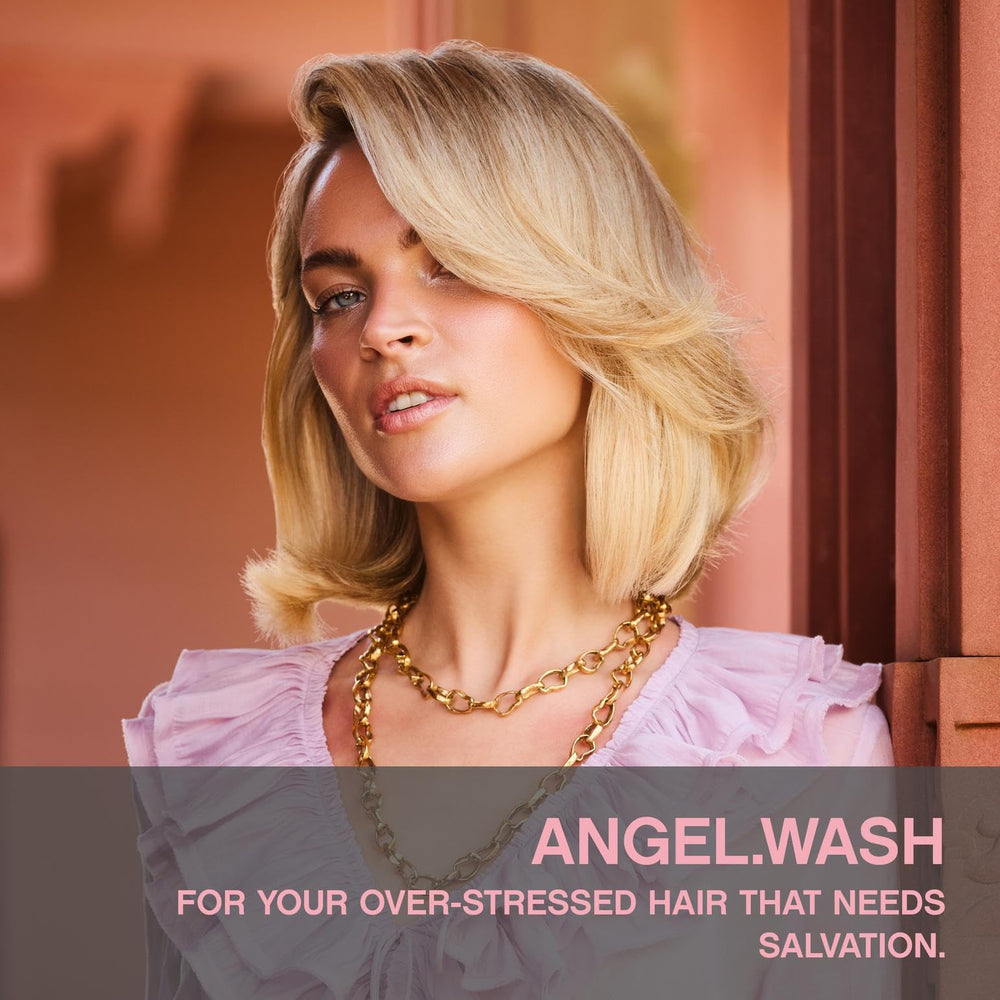 Angel.Wash ingredients include hydrolysed oat protein for body in hair.