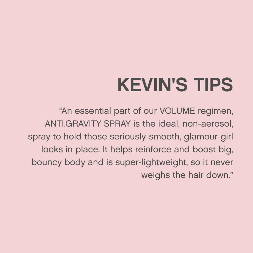 KEVIN.MURPHY ANTI.GRAVITY.SPRAY suitable for all hair types with flexible hold.