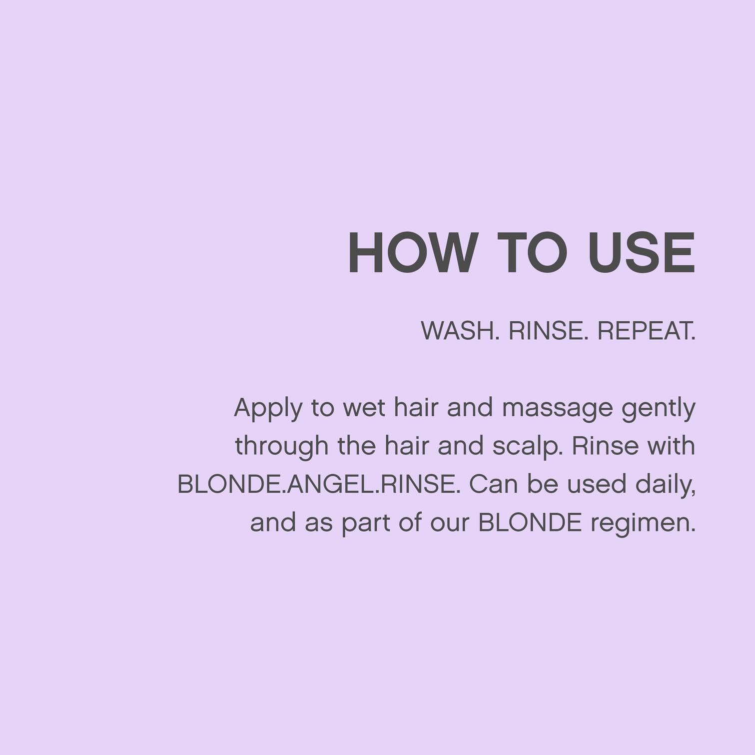 KEVIN.MURPHY Blonde.Angel.Wash after-color-service use for tone maintenance.