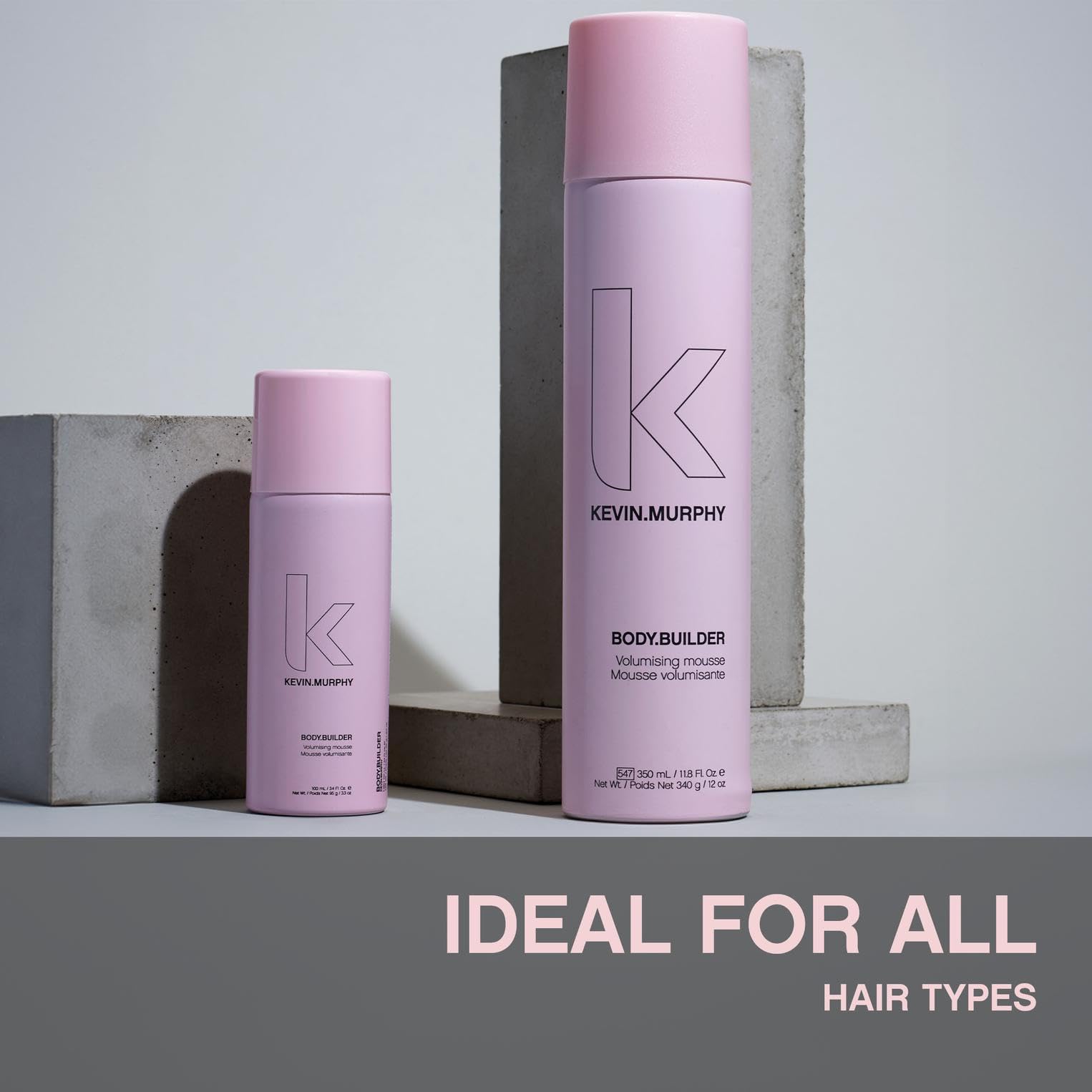 KEVIN.MURPHY BODY.BUILDER tangerine oil bottle highlights the citrus scent and nourishing feel.