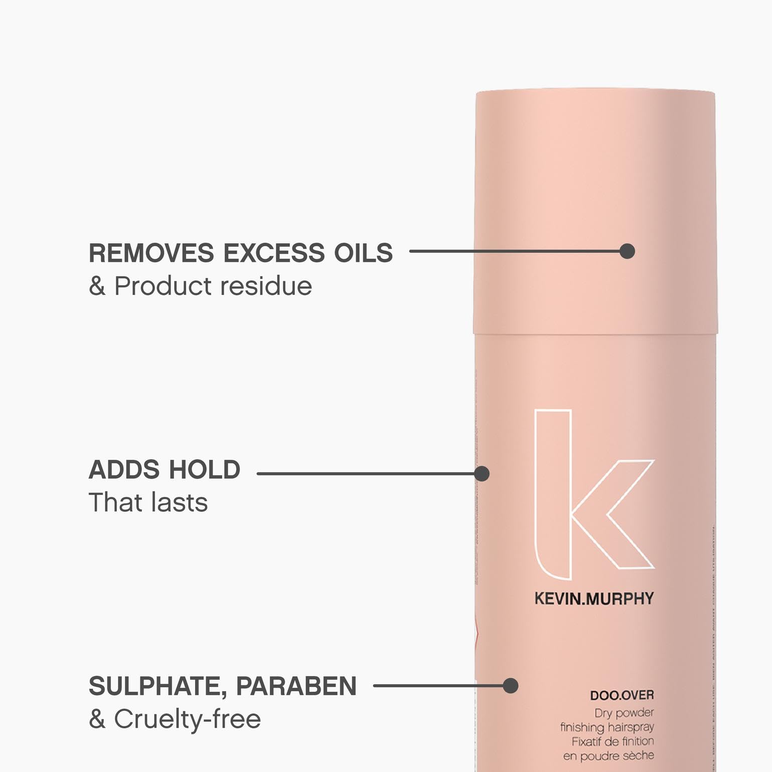 KEVIN.MURPHY DOO.OVER oil removal action captures refreshed roots and reduced buildup.