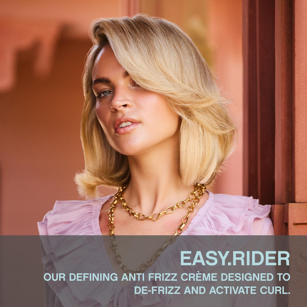 KEVIN.MURPHY EASY.RIDER application on damp hair activates curls with flexible hold.