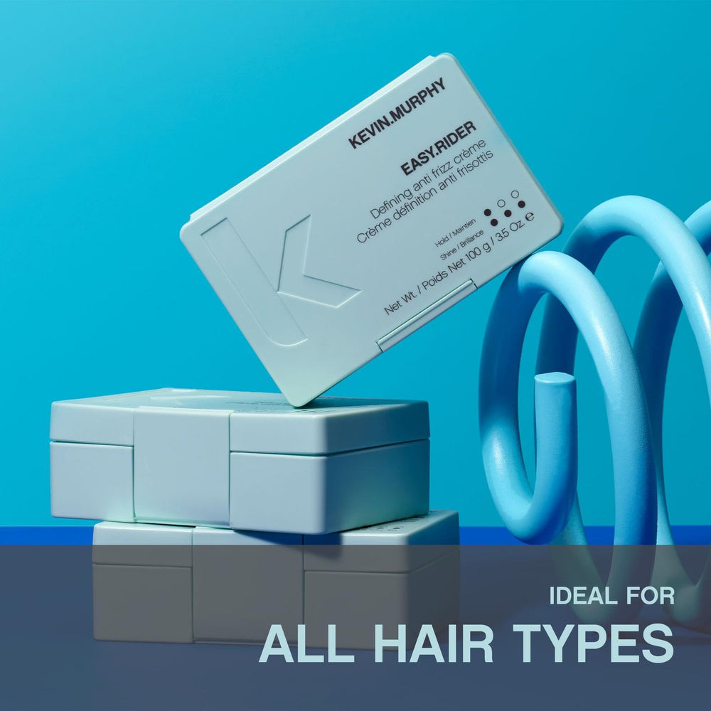 KEVIN.MURPHY EASY.RIDER geranium oil enhances manageability and lustrous finish.