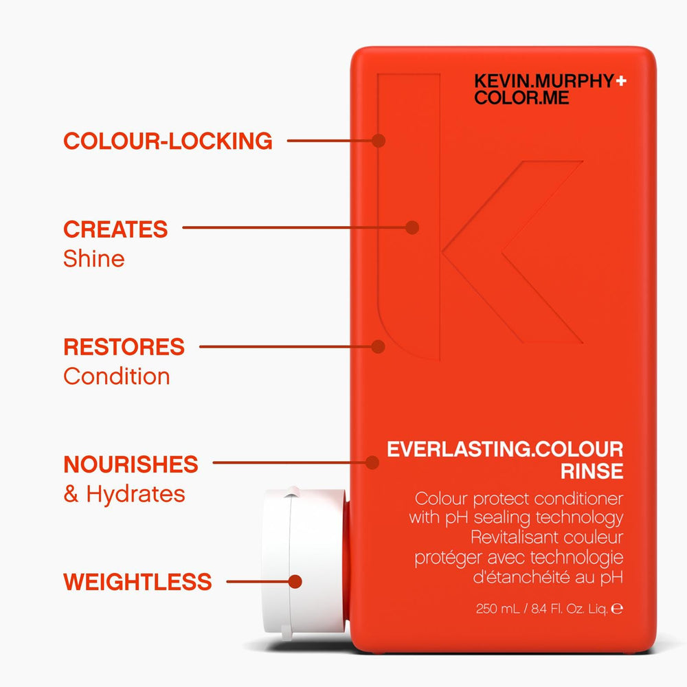 KEVIN.MURPHY Everlasting Colour Rinse after-use glow emphasizes shine and color retention.