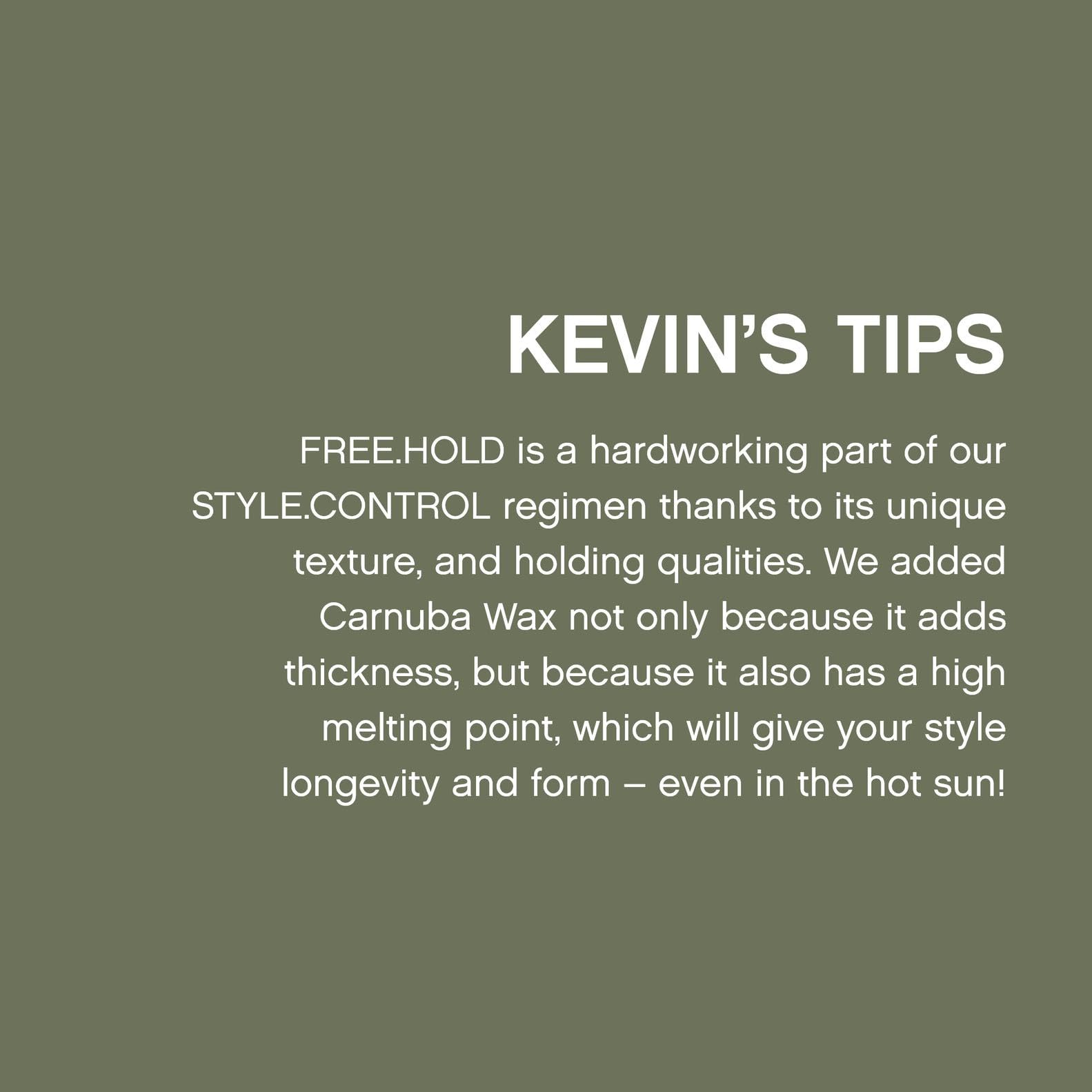 KEVIN.MURPHY FREE.HOLD packaging side view showing compact jar.