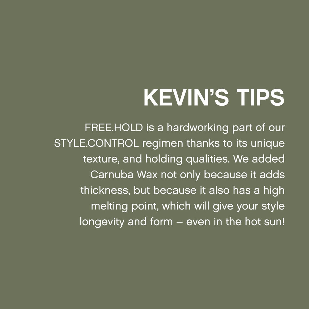 KEVIN.MURPHY FREE.HOLD packaging side view showing compact jar.