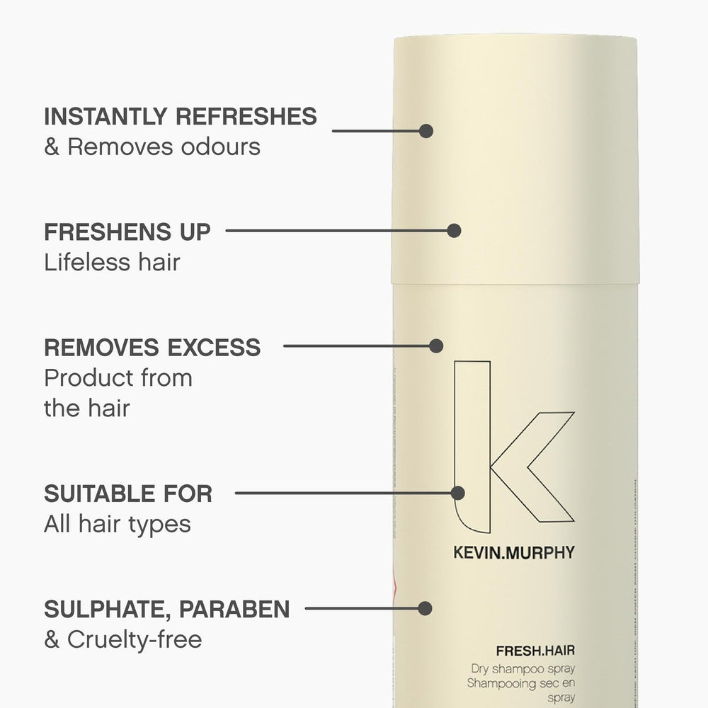 KEVIN.MURPHY Fresh.Hair compact packaging ready for on-the-go refresh.
