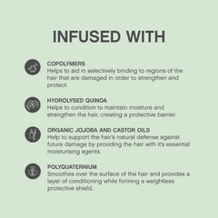 KEVIN.MURPHY HEATED.DEFENSE leave-in foam before styling offers heat protection.