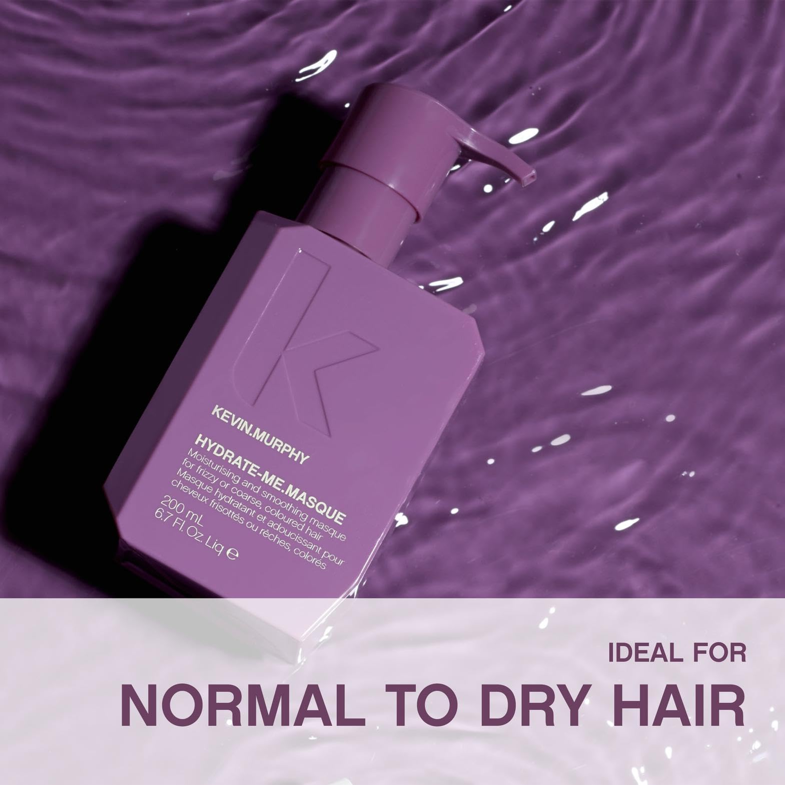 KEVIN.MURPHY HYDRATE-ME.MASQUE rose hip and baobab oils provide nourishment for hair.