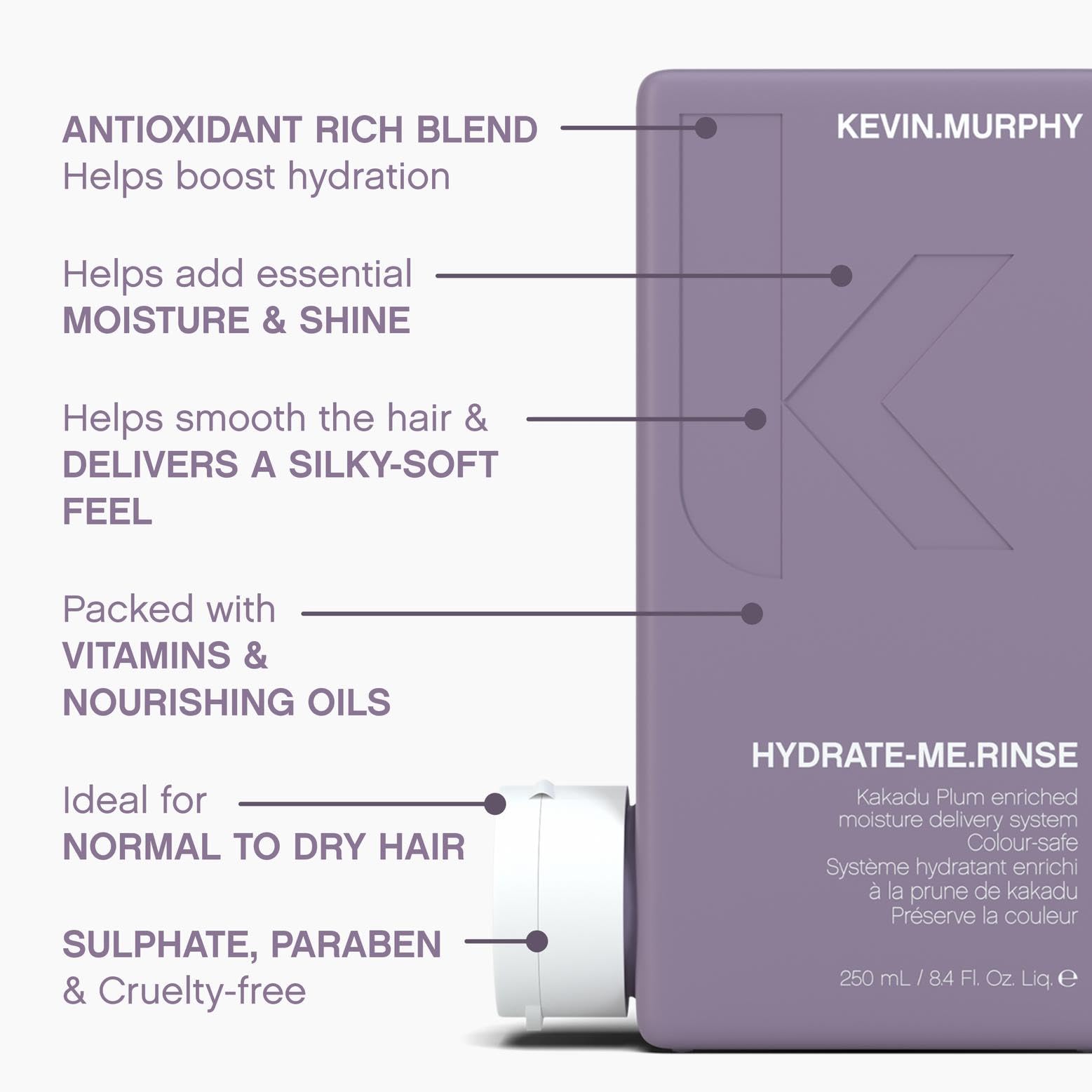KEVIN.MURPHY Hydrate-Me.RINSE hand application on hair