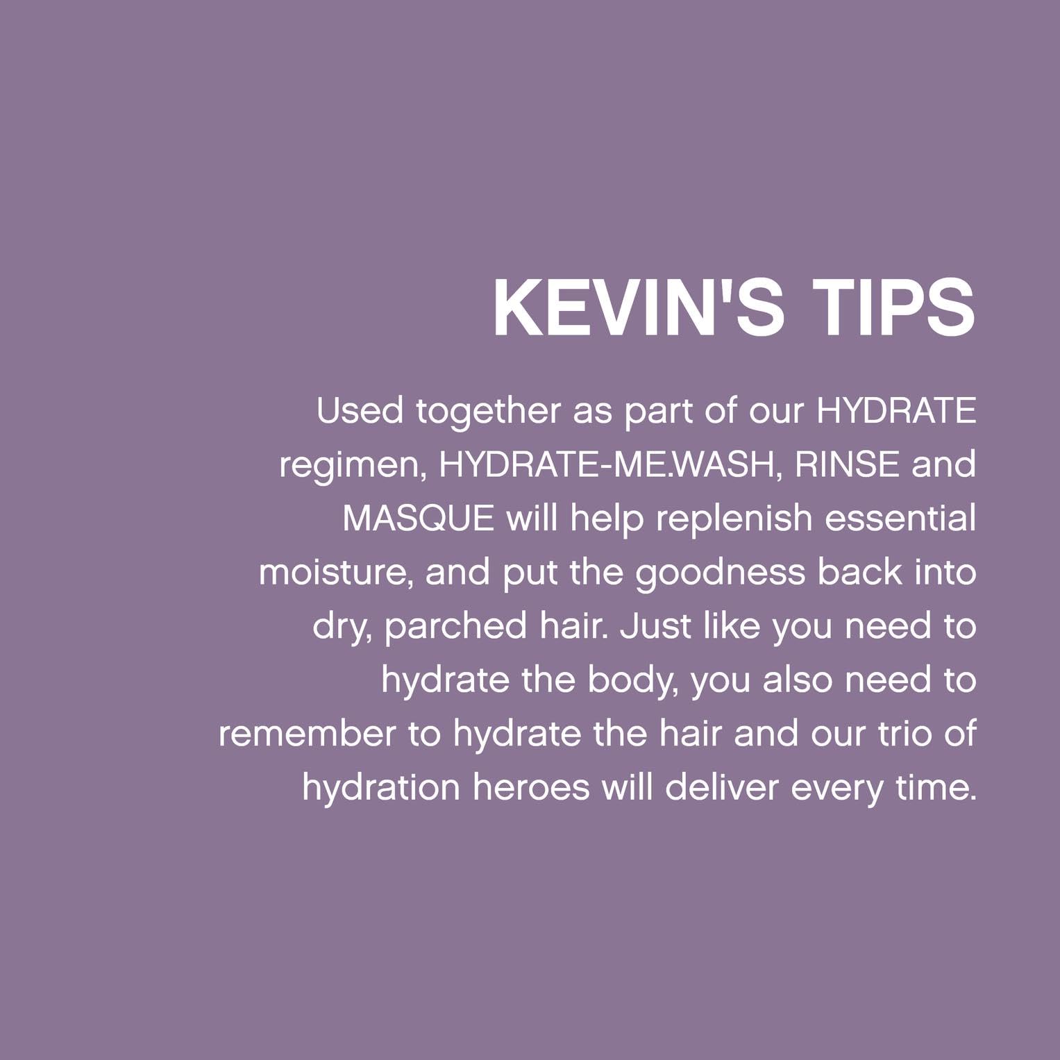 KEVIN.MURPHY Hydrate-Me.RINSE packaging on display