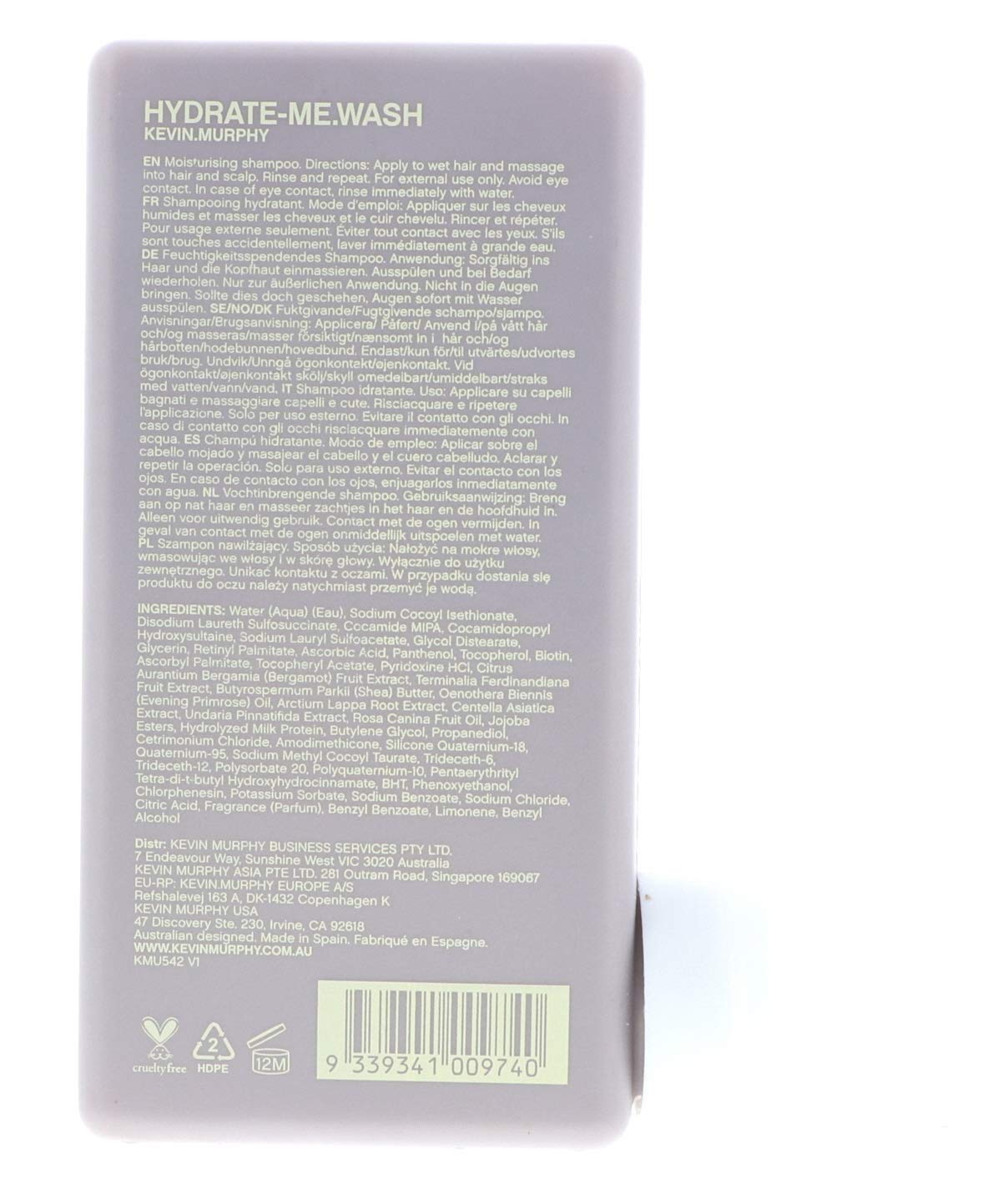 Kevin Murphy Hydrate Me Wash after use hair glow and subtle shine