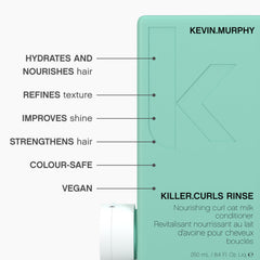 KEVIN.MURPHY Killer.CURLS RINSE texture closeup highlighting creamy hydration finish