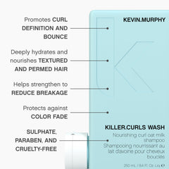 KEVIN.MURPHY Killer.Curls Wash oat-milk ingredient close-up signals deep hydration