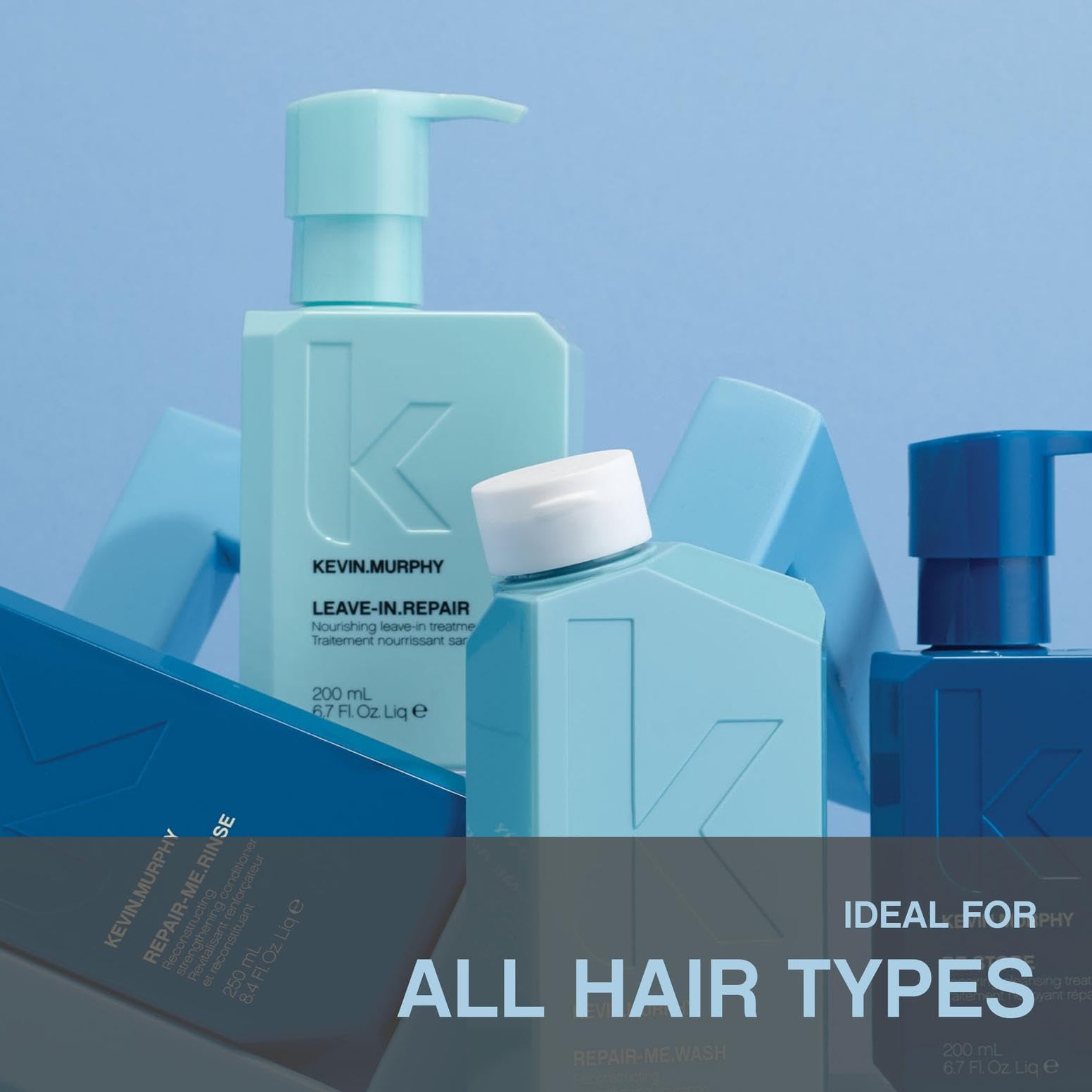 Kevin.Murphy LEAVE-IN.REPAIR post-application hair shows natural shine and softness