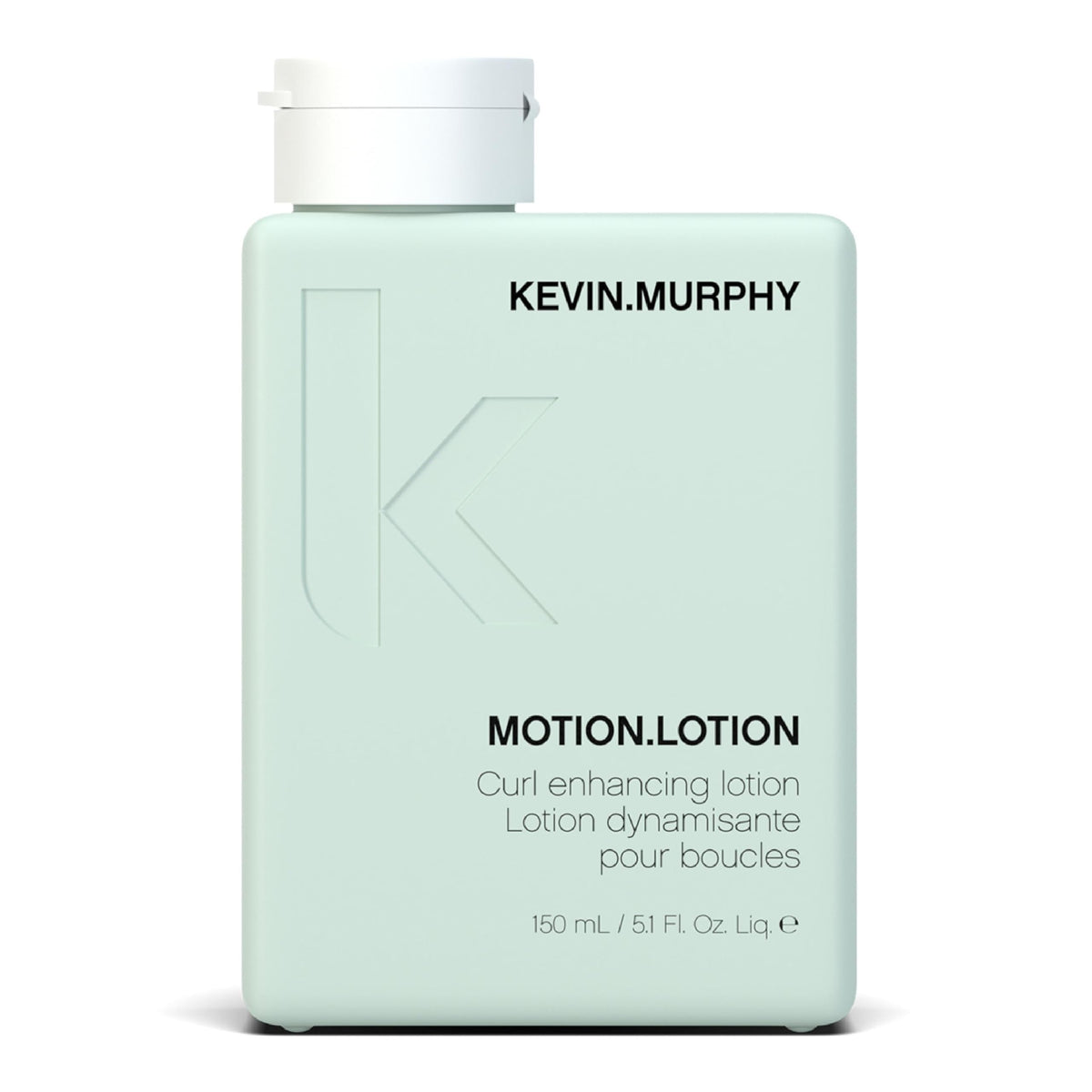 KEVIN.MURPHY MOTION.LOTION bottle closeup highlights weightless curl enhancement for fine hair