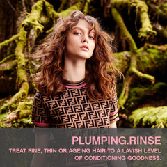 KEVIN.MURPHY PLUMPING.RINSE bottle-dispense closeup demonstrates easy application