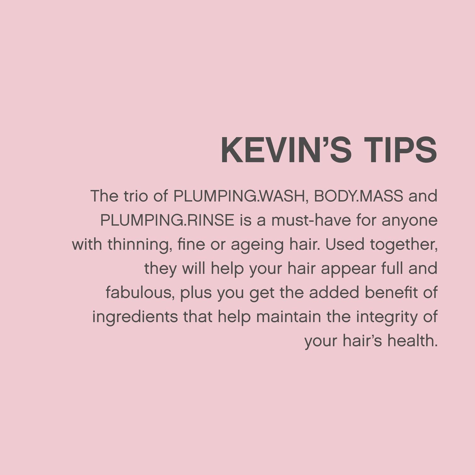 Kevin.Murphy PLUMPING.RINSE shine shot emphasizes radiant gloss and lift