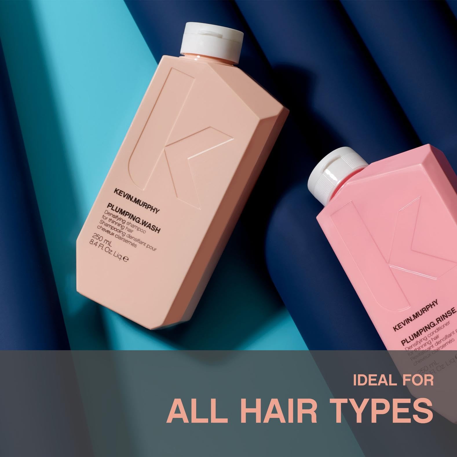 KEVIN.MURPHY PLUMPING.WASH fine-hair closeup shows potential thickening and volumizing effect.