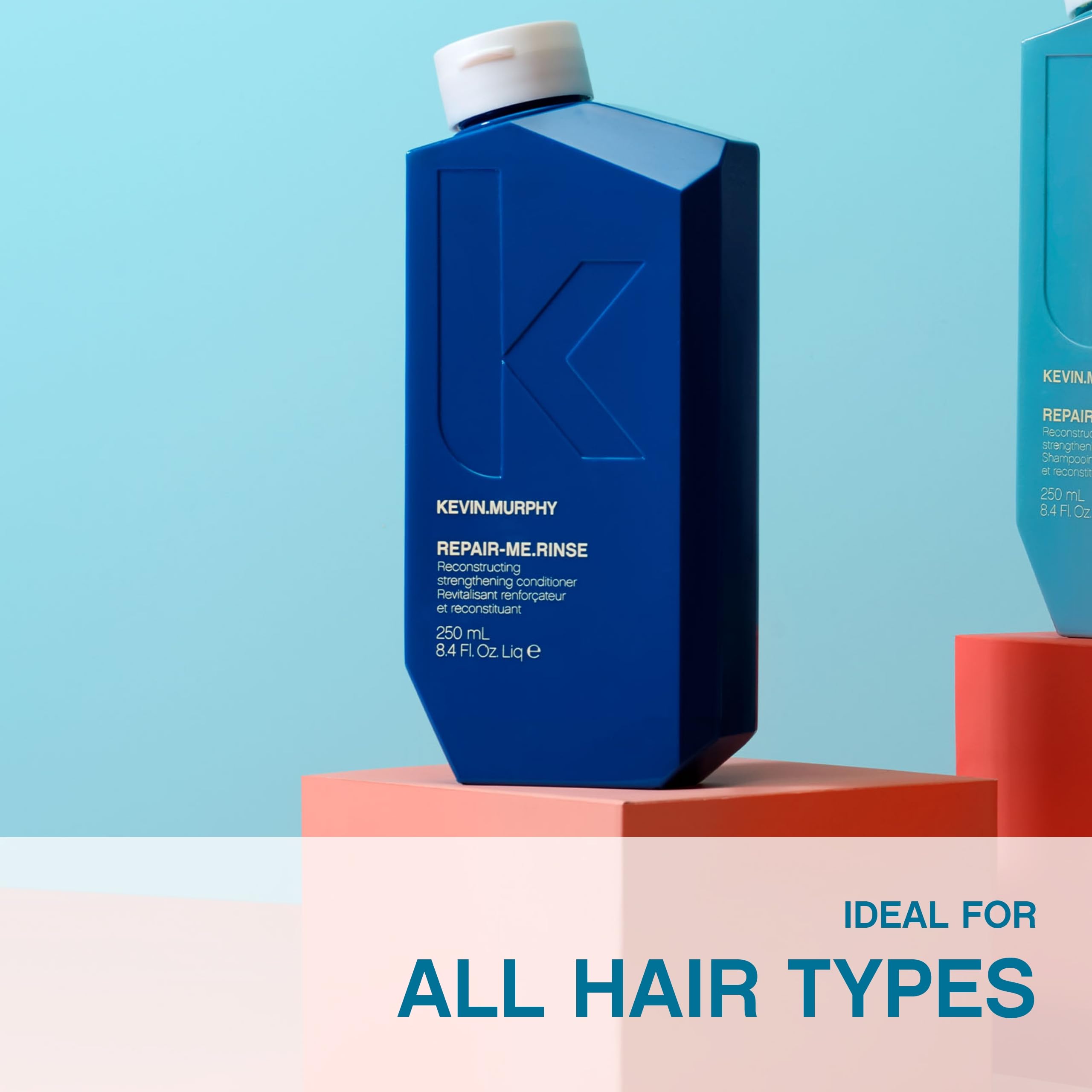 KEVIN.MURPHY REPAIR-ME.RINSE packaging highlights sulphate-free, gentle care