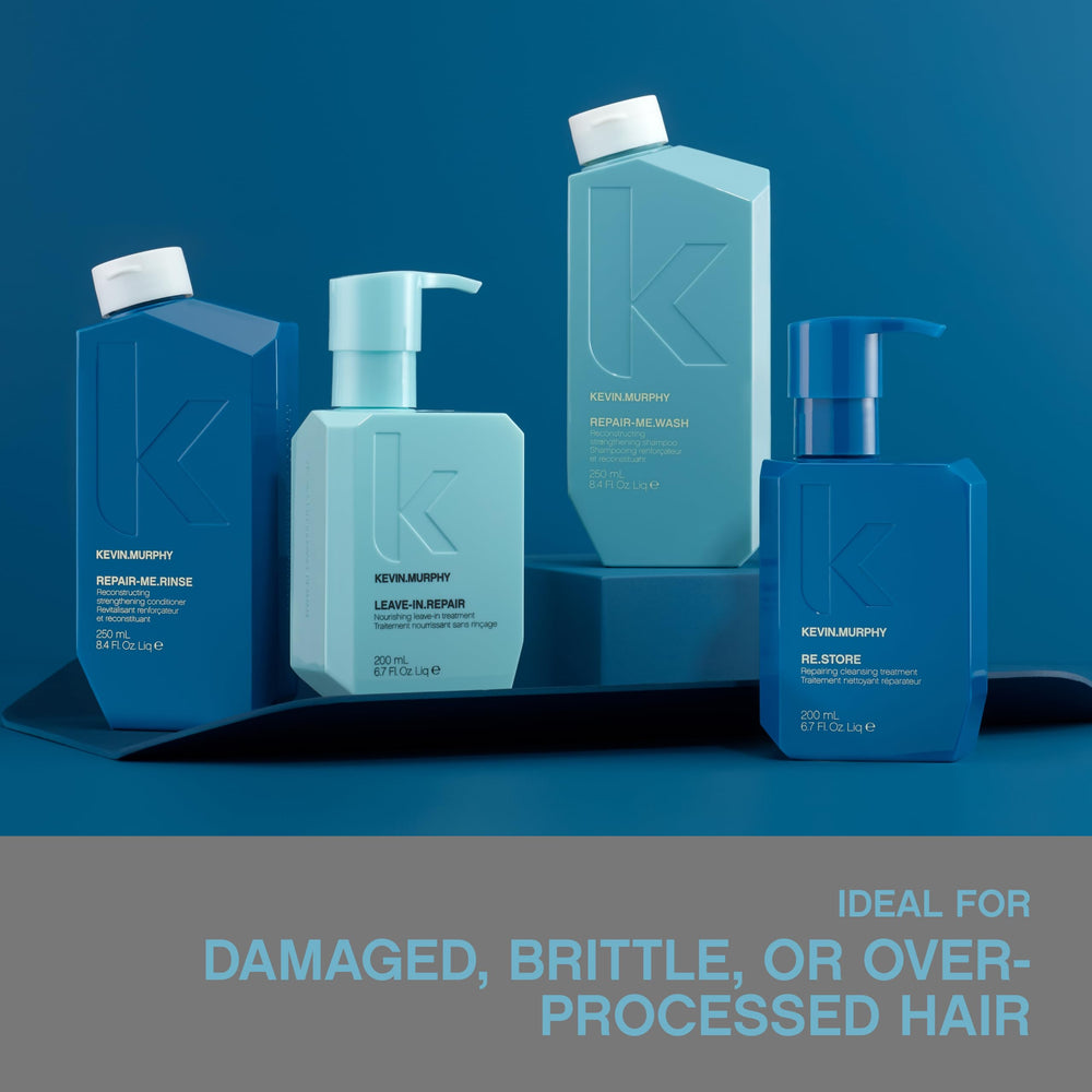 Kevin.MURPHY Repair-Me Wash green pea protein graphic for nourishing repair.