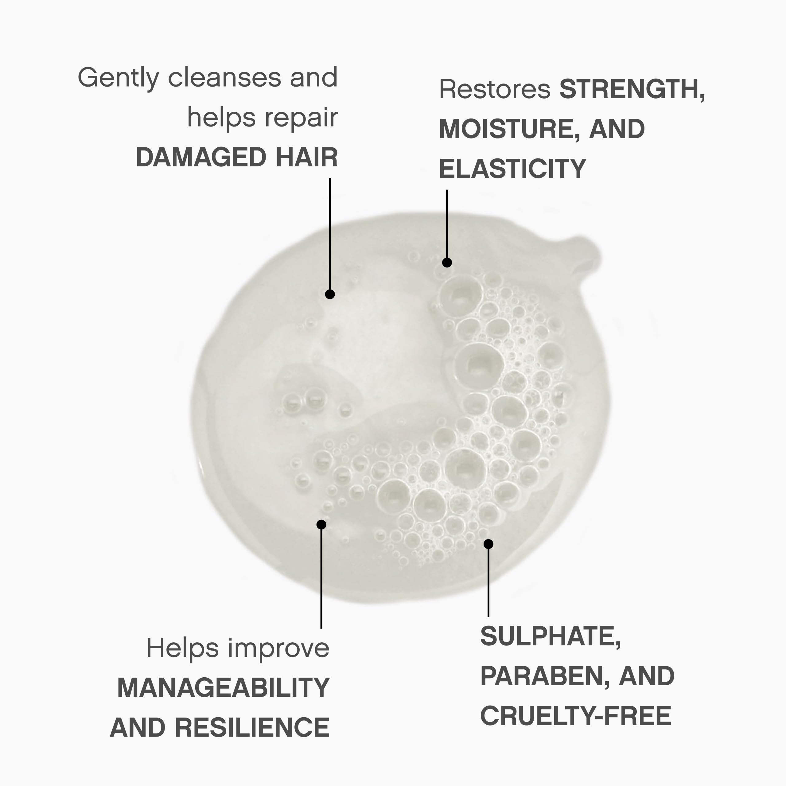 Kevin.MURPHY Repair-Me Wash hair after-use, demonstrating improved manageability.