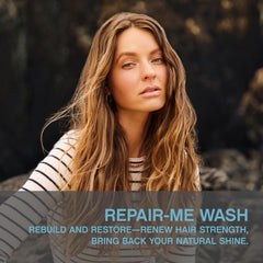 Kevin.MURPHY Repair-Me Wash label close-up, highlighting sulphate- and paraben-free formula.