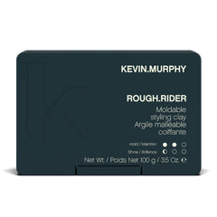 Kevin Murphy Rough.Rider clay packaging shows matte hold for versatile styling.
