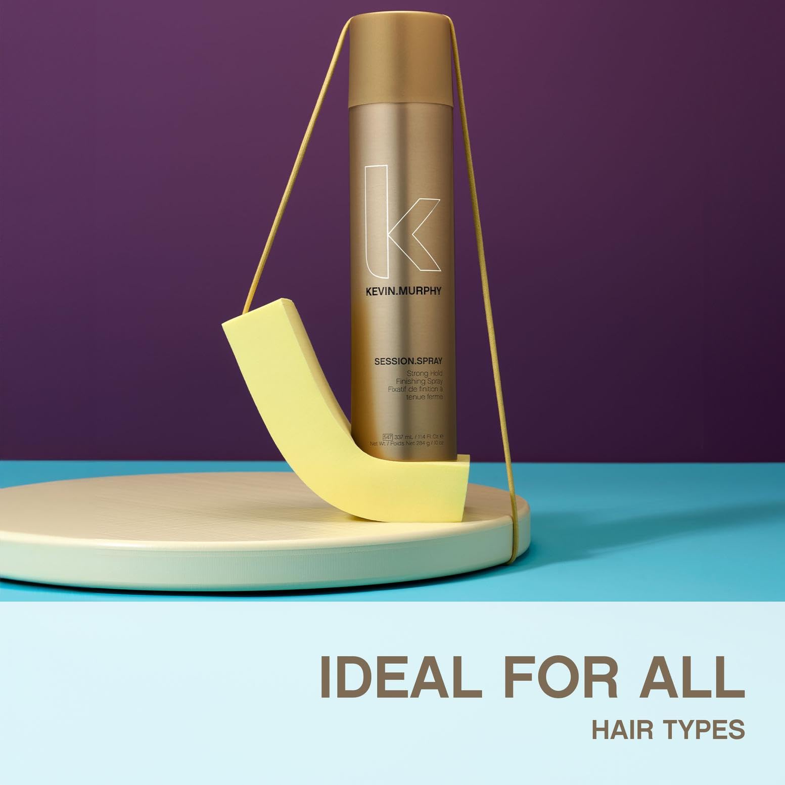 Kevin Murphy Session Strong Hold Finishing Spray on-model style example for versatility.