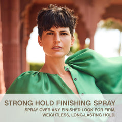 Kevin Murphy Session Strong Hold Finishing Spray nozzle demonstrates even mist distribution.