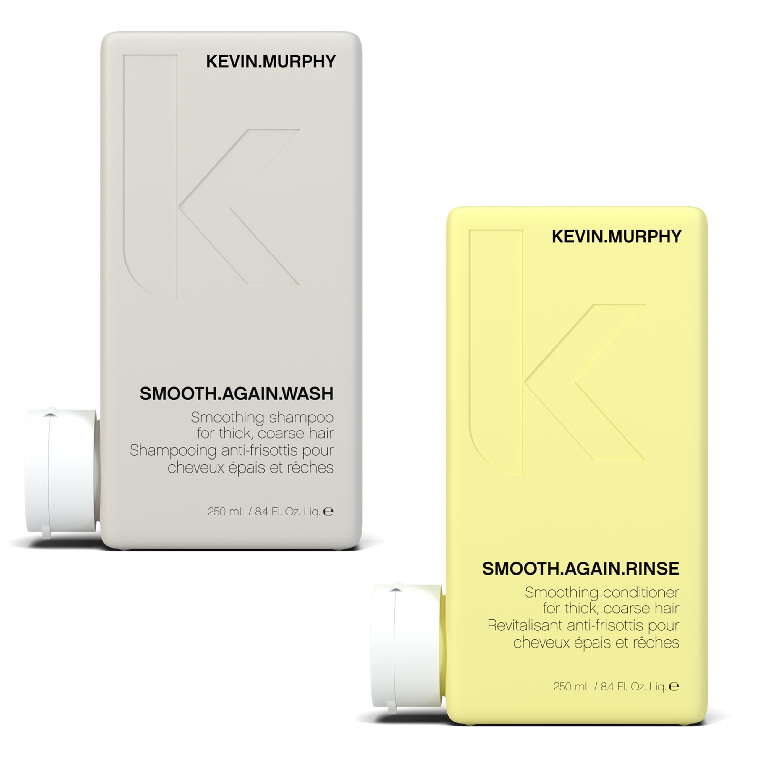 Kevin Murphy Smooth Again Wash bottle highlights hydrating formula for smooth, frizz-controlled styling.