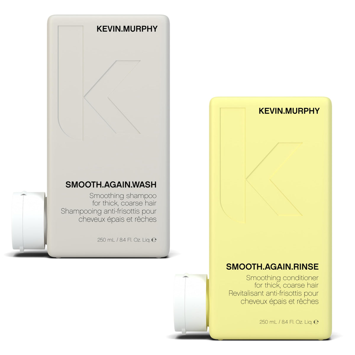 Kevin Murphy Smooth Again Wash bottle highlights hydrating formula for smooth, frizz-controlled styling.