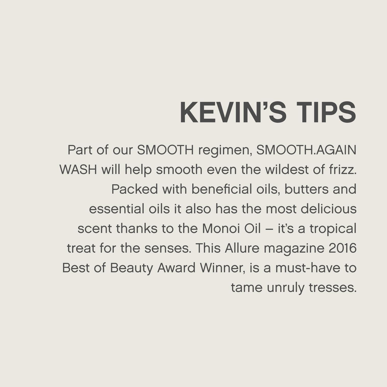 KEVIN.MURPHY SMOOTH.AGAIN WASH daily-use bottle on sink