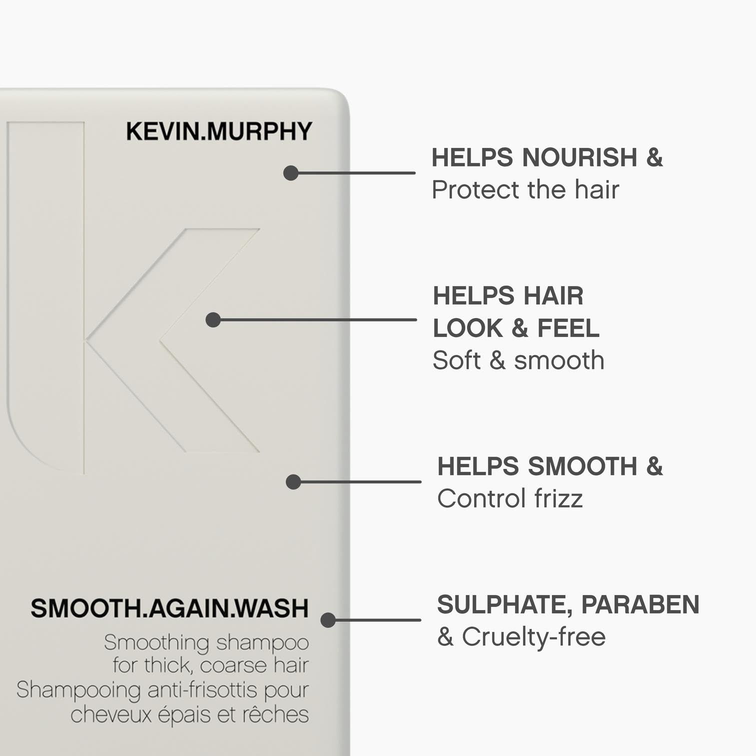KEVIN.MURPHY SMOOTH.AGAIN WASH Murumuru Butter focus emphasizes nourishment