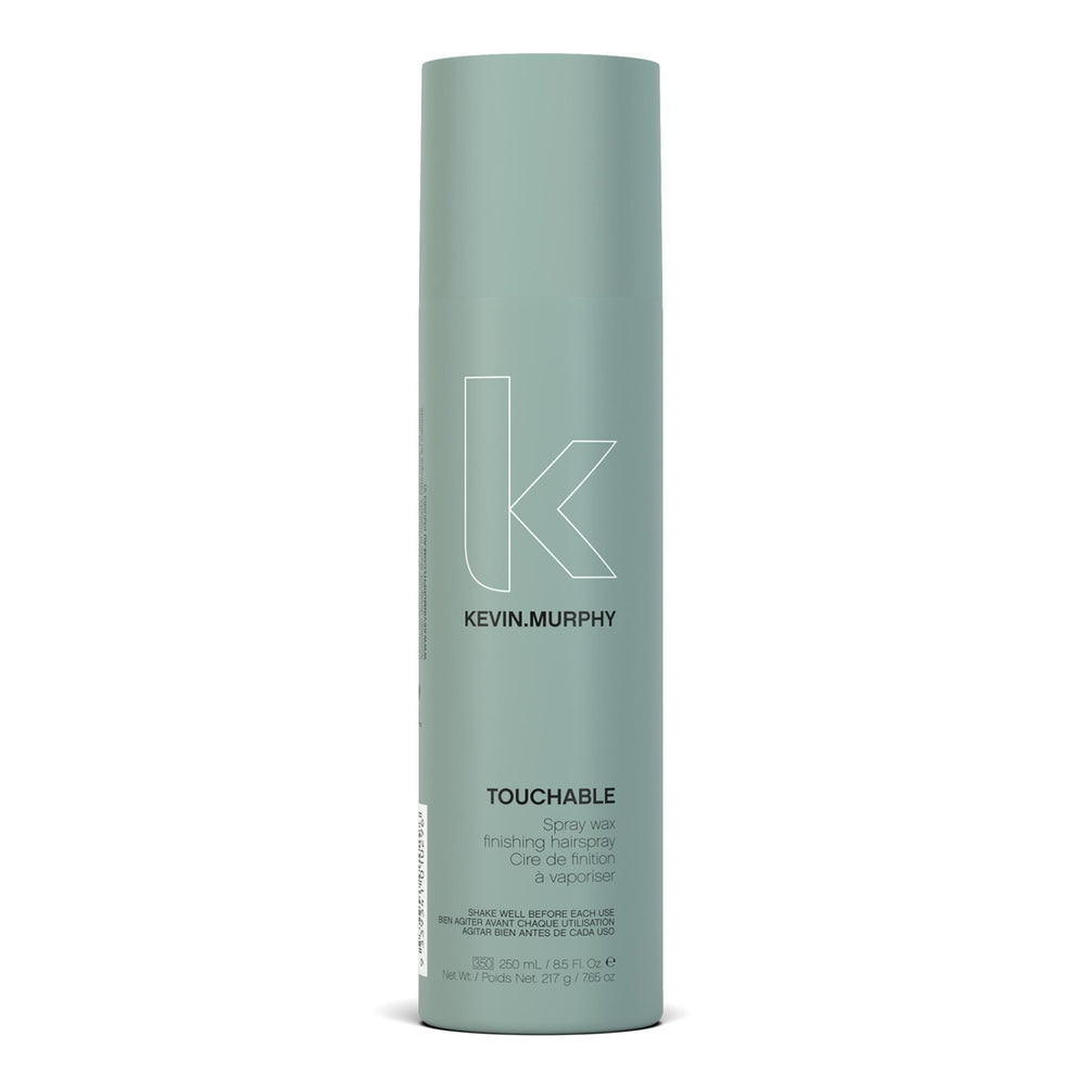 KEVIN.MURPHY TOUCHABLE spray wax finish bottle shows weightless hold and texture for style