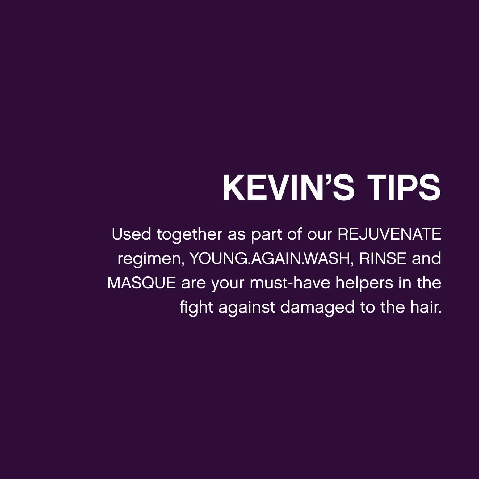 KEVIN.MURPHY YOUNG.AGAIN packaging highlights cruelty-free and sustainable ethos.