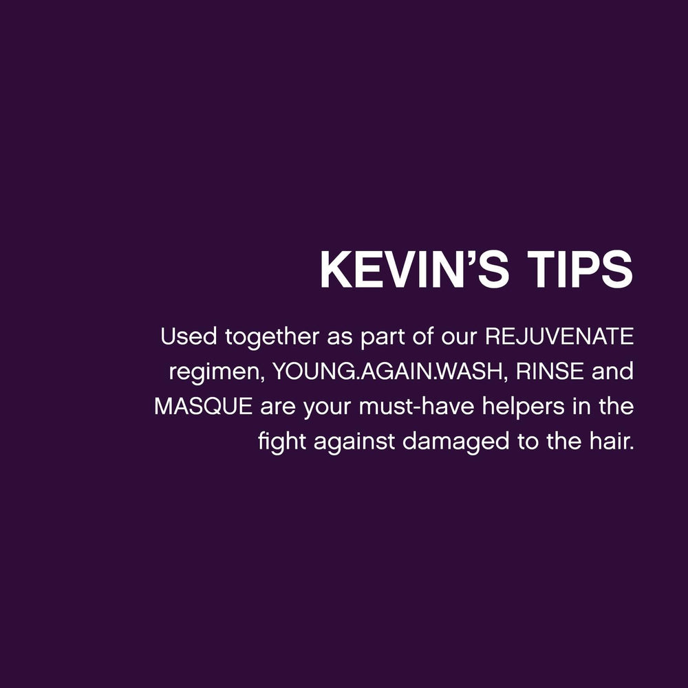 KEVIN.MURPHY YOUNG.AGAIN packaging highlights cruelty-free and sustainable ethos.