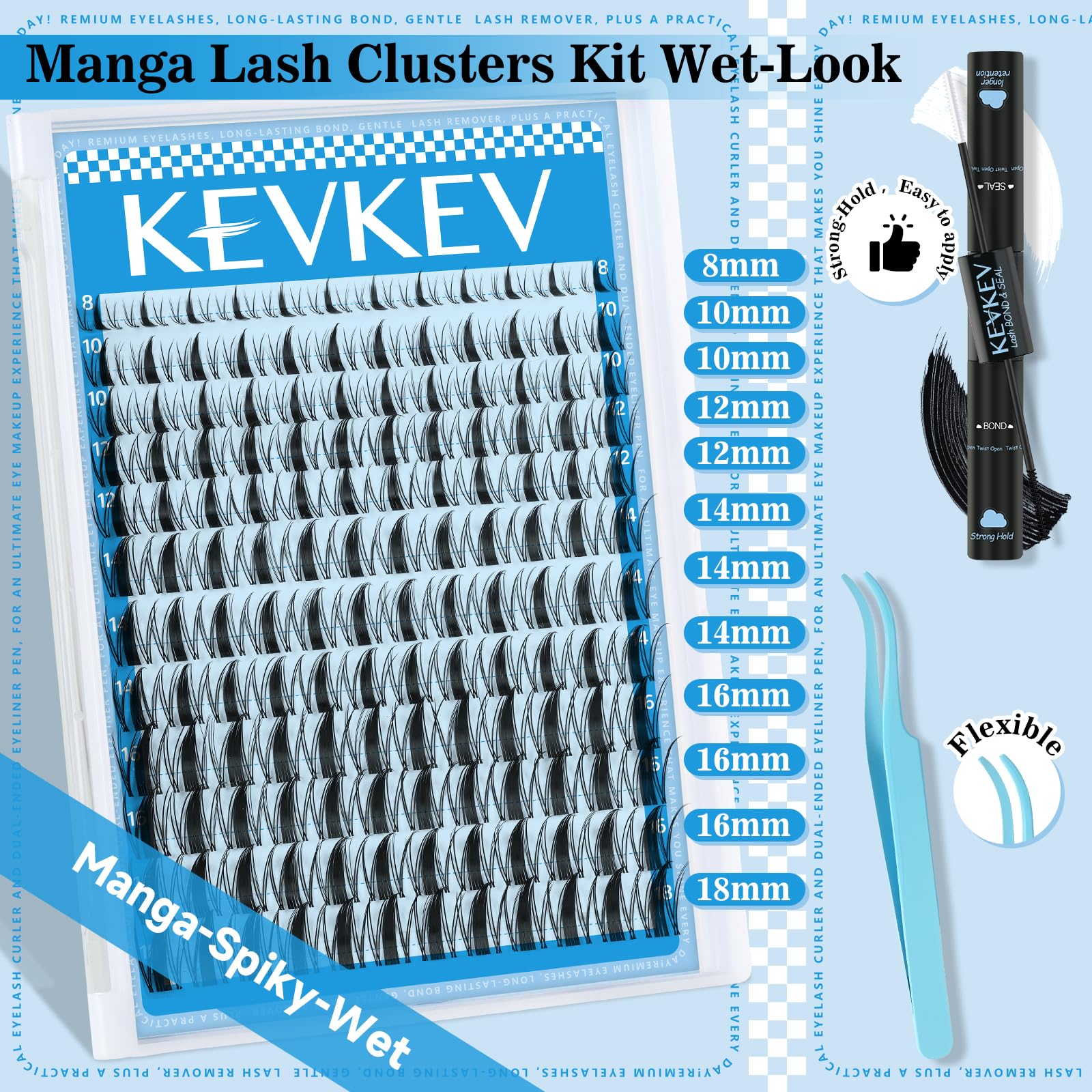 KevKev Fairy Lash Clusters Kit soft-fiber lashes feel lightweight and comfortable