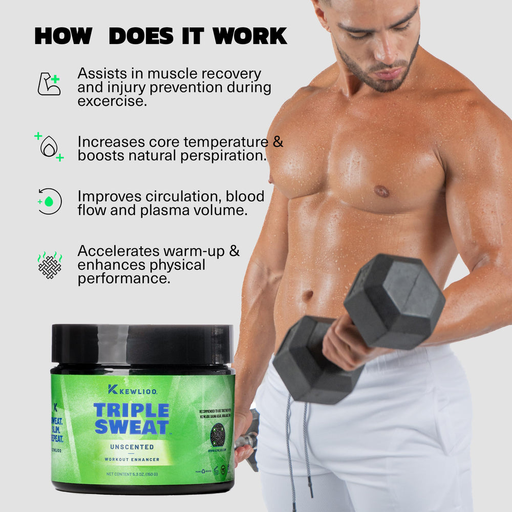 Kewlioo sweat cream natural ingredients empower comfortable warming sensation.