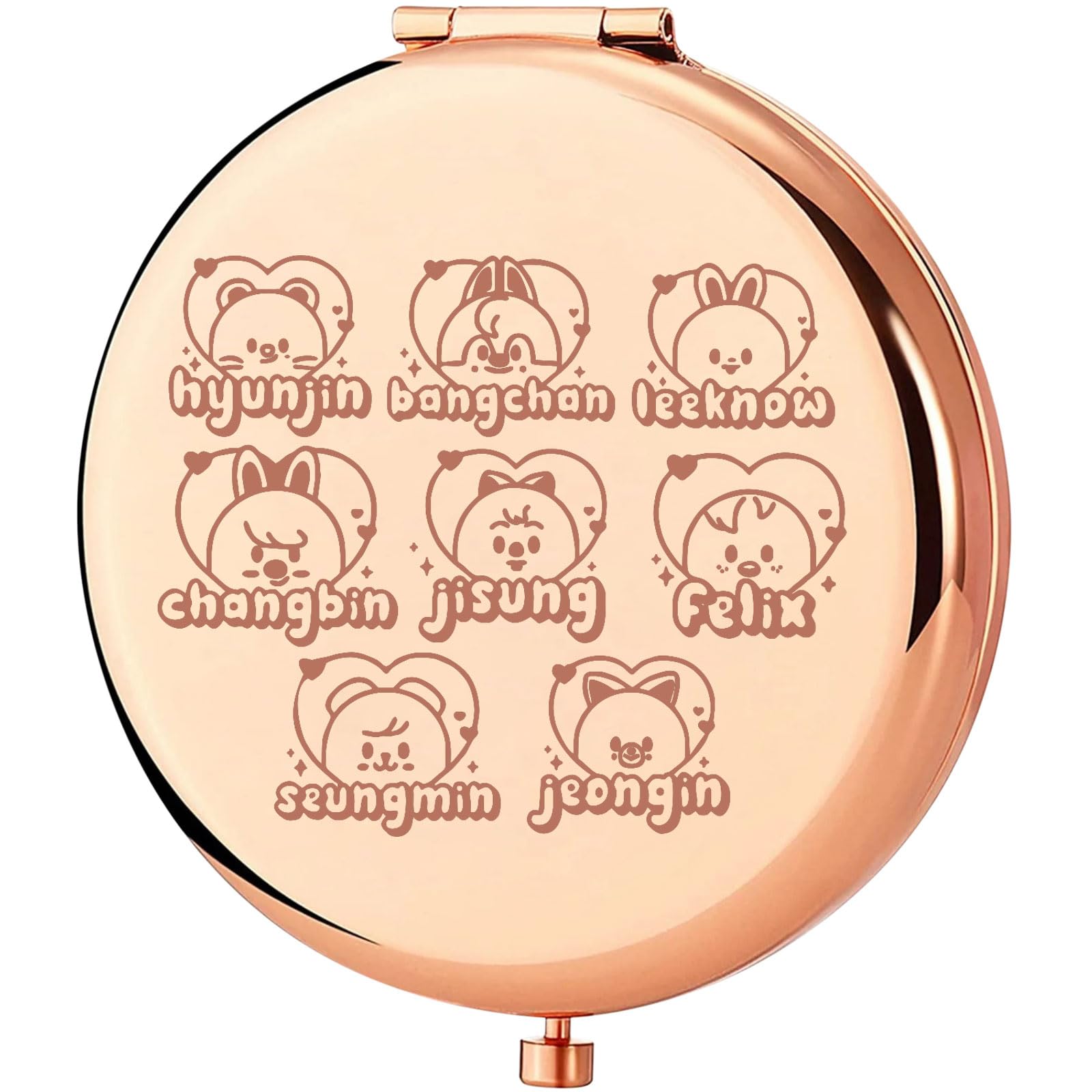 KEYCHIN pocket mirror in durable stainless steel for daily use and lasting shine