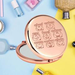 KEYCHIN mirror with velvet bag to prevent scratches during storage