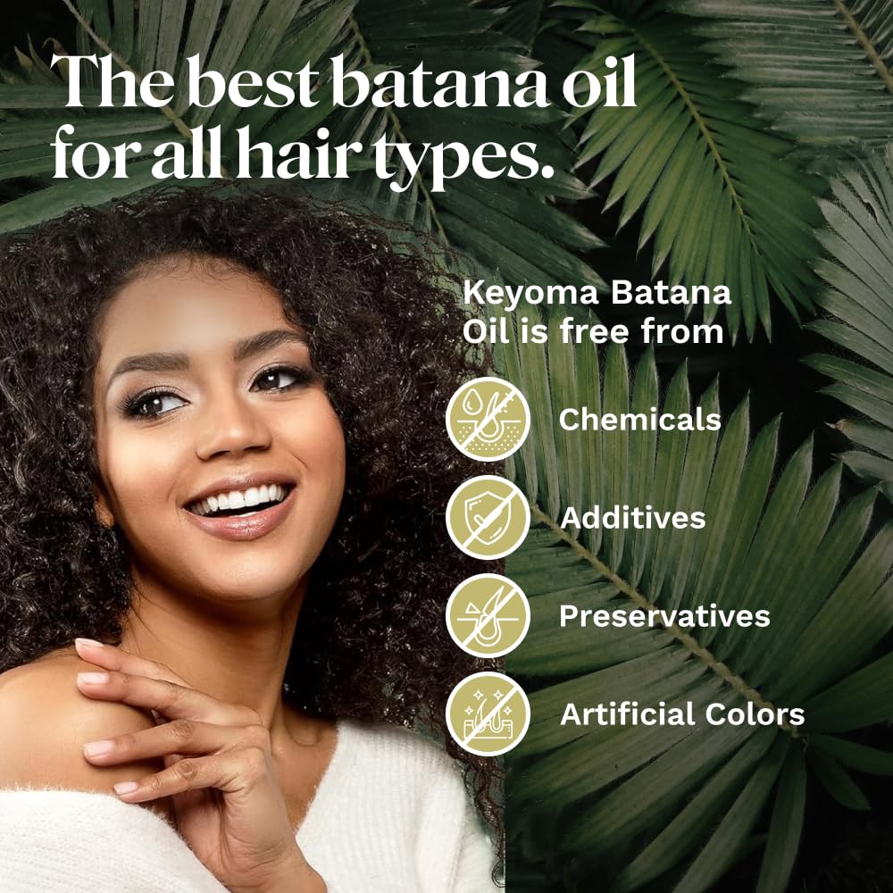 Keyoma Batana Oil user applying product on hair