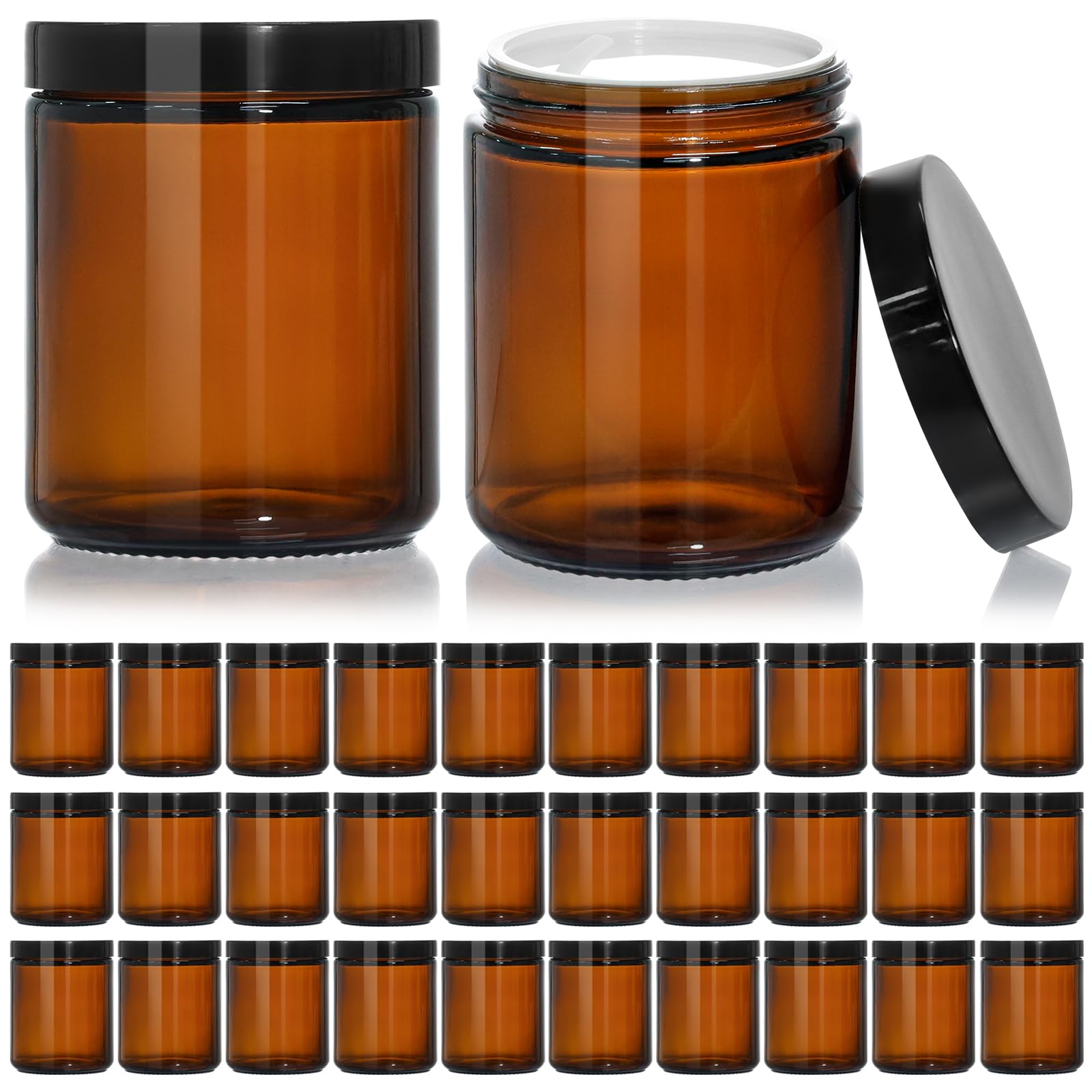 KEYWING amber glass jar 8oz with UV protection benefits for cosmetics